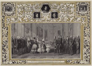 Su Majestad la Reina recibiendo al Rey Luis Felipe en el Castillo de Windsor, 8 de octubre de 1844 de Franz Xaver Winterhalter