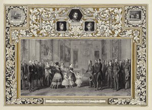 Su Majestad la Reina recibiendo al Rey Luis Felipe en el Castillo de Windsor, 8 de octubre de 1844 de Franz Xaver Winterhalter