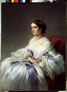 Retrato de la condesa Olga Shuvalova (Retrato de la condesa Olga Shuvalova). Pintura de Franz Xavier Winterhalter (1805-1873). Óleo sobre tela de Franz Xaver Winterhalter