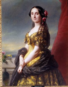 Retrato de Madame Manuel, condesa de Gramedo. Pintura de Franz Xaver Winterhalter (1806-1873) de Franz Xaver Winterhalter
