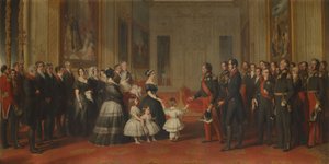 Recepción de Luis Felipe, rey de Francia, en el castillo de Windsor, 8 de octubre de 1844 de Franz Xaver Winterhalter