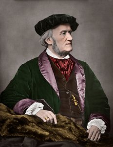Retrato de Richard Wagner (1813-1883), compositor alemán. 1871. Coloreado digitalmente