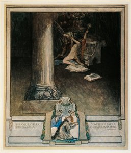 Austria, Viena, Ilustración de la Divina Comedia de Dante Alighieri (Infierno, Canto XVIII) por Franz von Bayros de Franz von (1866 1924) Bayros