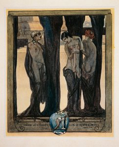 Austria, Viena, Ilustración de la Divina Comedia de Dante Alighieri (Purgatorio, Canto XXIII) por Franz von Bayros de Franz von (1866 1924) Bayros