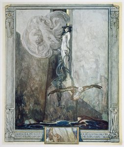 Ilustración de la "Divina Comedia" de Dante, Inferno, Canto IX. 28 de Franz von Bayros (1866 1924)
