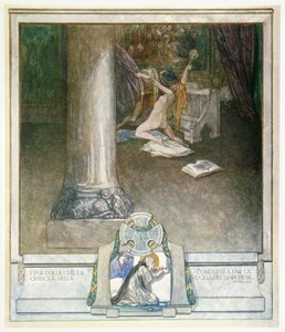 Ilustración de la "Divina Comedia" de Dante, Inferno, XVIII: 55 de Franz von Bayros (1866 1924)