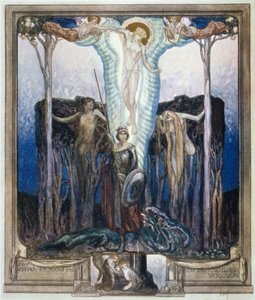 Ilustración de la "Divina Comedia" de Dante, Paraíso, Canto VII de Franz von Bayros (1866 1924)