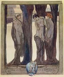 Ilustración de la "Divina Comedia" de Dante, Purgatorio, Canto XXIII. 102 de Franz von Bayros (1866 1924)