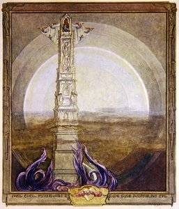 Ilustración de la Divina Comedia de Dante, Paraíso, Canto I, 1921 de Franz von Bayros