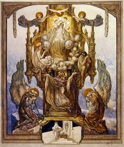 Ilustración de la Divina Comedia de Dante, Paraíso, Canto VIII, 1921 de Franz von Bayros