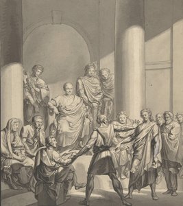 Asamblea de Figuras Romanas, de Regulus, una obra de Collin, siglo XIX de Franz von Hauslab