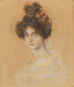 Franz von Lenbach - Retrato de la bailarina australiana de cancán Saharet, 1899