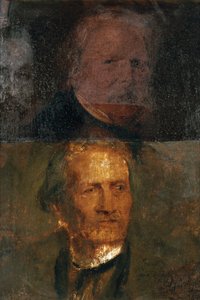 Estudios de retrato (Moritz von Schwind y Gottfried Semper) de Franz von Lenbach
