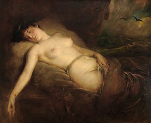 desnudo femenino de Franz von Lenbach