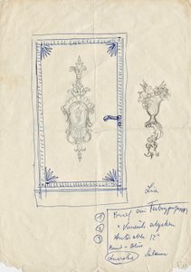 Boceto de diseño para una puerta. de Franz von Matsch