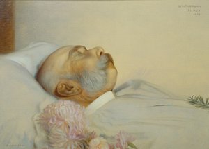 El emperador Francisco José I en su lecho de muerte de Franz von Matsch