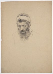 Estudio de un hombre barbudo de Franz von Matsch