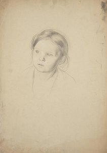 Estudio de la cabeza de una niña de Franz von Matsch
