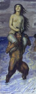 Fauno y sirena de Franz von Stuck