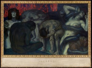 Infierno. 1908 de Franz von Stuck
