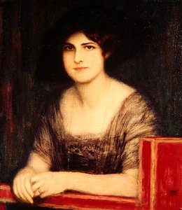 Retrato de la Hija del Artista, Mary, c.1916 de Franz von Stuck