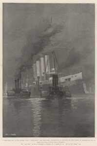Un regalo de Navidad para el Imperio, HMS Good Hope, el buque de guerra contribuido a la Marina por Cape Colony, en Portsmouth, 25 de diciembre