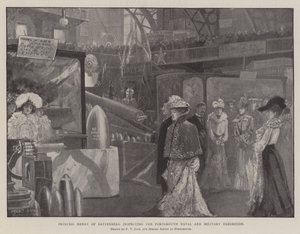 La princesa Enrique de Battenberg inspeccionando la Exposición Naval y Militar de Portsmouth
