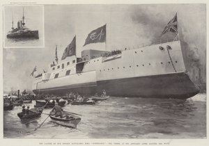 El Lanzamiento de Nuestro Barco de Guerra Más Grande, HMS Formidable, el Buque tal como apareció después de dejar las Vías