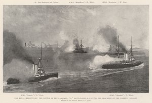 Las maniobras navales, la batalla de los Casquets, X acorazados relevando el bloqueo de las Islas del Canal de Fred T. Jane