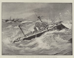 El buque de guerra español, Reina Regente, reportado perdido cerca del Estrecho de Gibraltar de Fred T. Jane