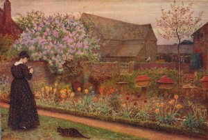 El viejo jardín de la granja, 1871 de Fred Walker