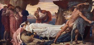 Hércules luchando con la Muerte por el cuerpo de Alcestis