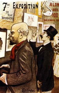 Cartel de la 7ª Exposición del Salón de los 100. Diciembre de 1894. Paul Verlaine.