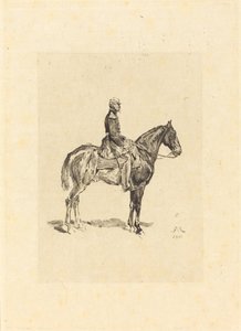 Jinete de Frederic Auguste La Guillermie after Jean Louis Ernest Meissonier