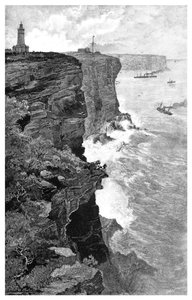 Sydney Heads desde el sur, Nueva Gales del Sur, Australia, 1886 de Frederic B. Schell