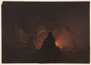 Beduinos en campamento por la noche de Frederic Edwin Church