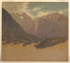 Dibujo, Paisaje alpino (Baviera o Suiza), 1868 de Frederic Edwin Church