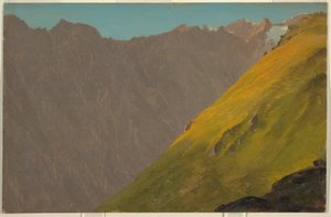 Dibujo, Paisaje alpino, Baviera o Suiza, 1868 de Frederic Edwin Church