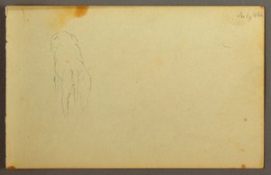 Dibujo, Animal, de espaldas, 1844 de Frederic Edwin Church