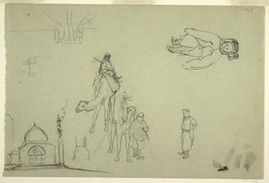 Dibujo, arquitectura y figura, 1868 de Frederic Edwin Church