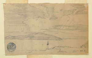Dibujo, Aurora, Mount Desert Island, septiembre de 1860 de Frederic Edwin Church