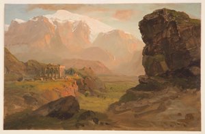 Dibujo, Fantasía de Bashan, abril de 1869 de Frederic Edwin Church