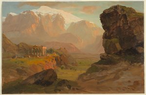Dibujo, Fantasía de Bashan, abril de 1869 de Frederic Edwin Church
