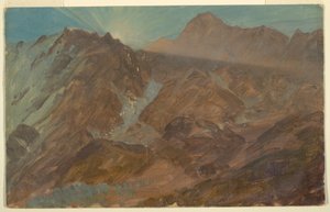 Dibujo, Alpes berneses, Suiza, agosto de 1868