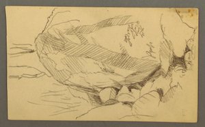 Dibujo, Roca y rocas, posiblemente 1877 de Frederic Edwin Church