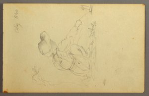 Dibujo, Niño tirando de velero, 1844 de Frederic Edwin Church