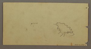 Dibujo, Edificio a la luz de la luna, posiblemente 1869