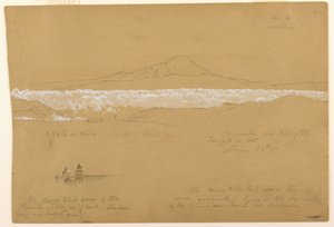 Dibujo, Cayambé, mañana, desde el Templo del Sol, Quito, 24 de junio de 1857 de Frederic Edwin Church