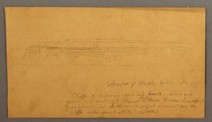 Dibujo, Acantilados, posiblemente 1859 de Frederic Edwin Church