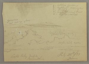 Dibujo, Estudio de nubes, 28 de julio de 1871 de Frederic Edwin Church